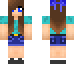 Steve girl Minecraft skin - female version of the popular Minecraft character Steve