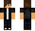 Emo alternative music black haired rock indie, black clothing guy as a good skin for Minecraft