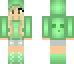 Cute Slime Girl who simulates a slime monster in Minecraft