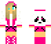 Introduce to you a hot pink girl panda costume as a sweet Minecraft skin